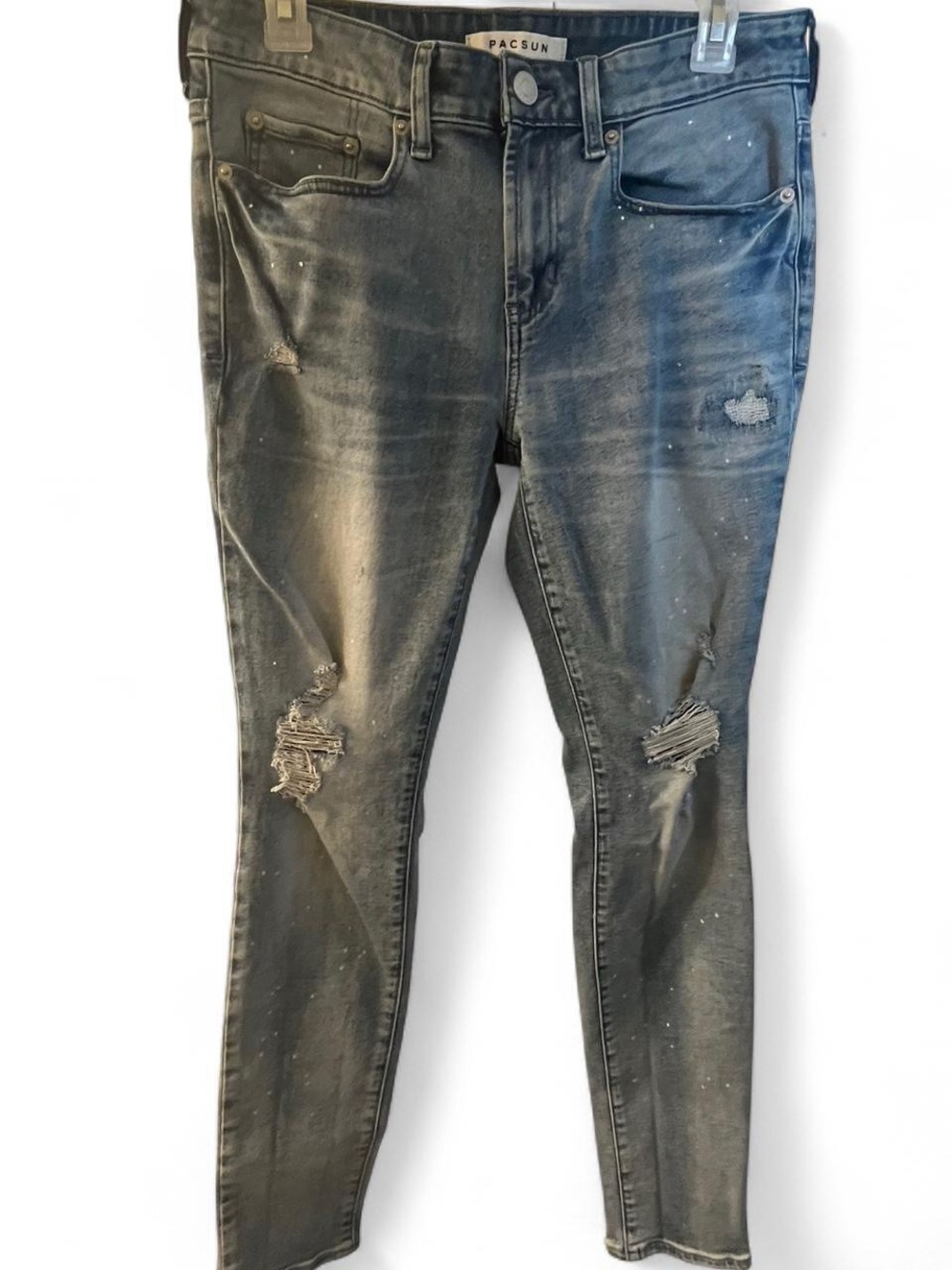 Pacsun Distressed High-Rise Stacked Skinny Jeans for Women - Picture 2 of 4